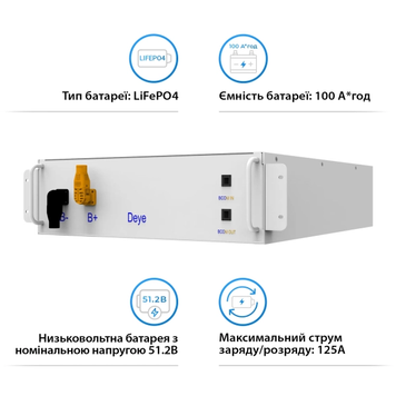 Акумуляторна батарея Deye BOS-GM5.1 LiFePO4 для високовольтних інверторів BOS-GM5.1 фото